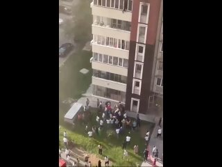 in almaty, residents of a high-rise building throw teen out of windows and jump out themselves to escape the fire